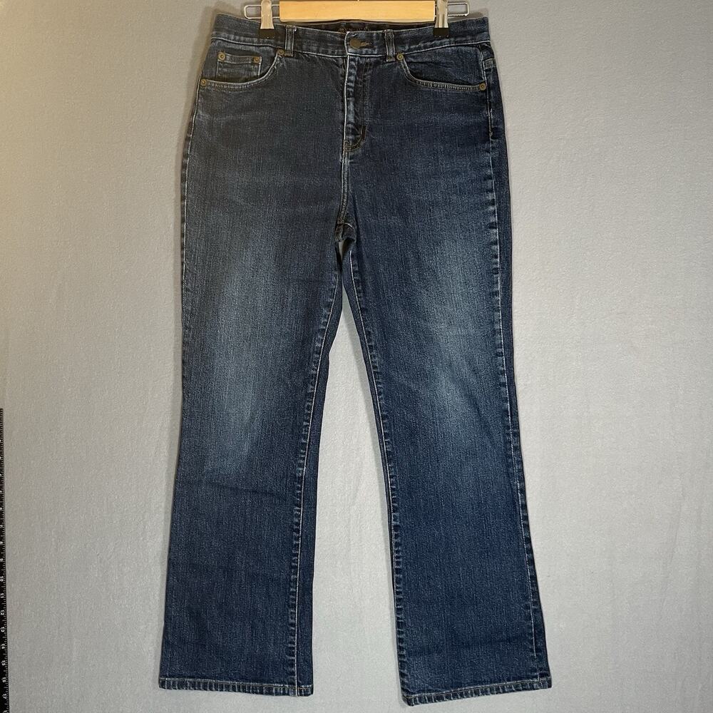 Lauren Jeans Co. Ralph Lauren Classic Boot Cut Jeans Woman's‎ 10 Dark Wash